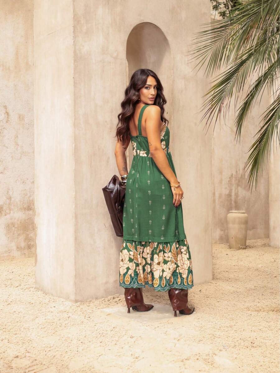 Vestido Longo Feminino Alcinha Super Luxuoso