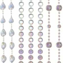 5米彩色透明亚克力水晶UFO珠链婚庆装饰门帘客厅卧室珠帘婚房装饰浪漫珠饰 - 彩色 - 查看 10