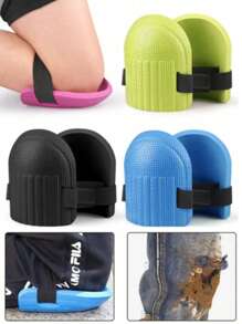 1 Pieza/2 Piezas Rodilleras de espuma suave para protección de rodillas, autoprotección para jardinería, limpieza, deportes - Negro