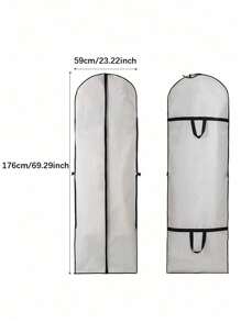 Sac à vêtements polyvalent, housse anti-poussière pour robe de mariée, sac de rangement pour robe de mariée, housse de protection pour costume, sac à vêtements pour longue robe de soirée et manteau, pochette de rangement suspendue et hermétique