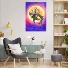 1pc Frameless Vintage Painting Anime Art Posters Decoration Game Room Bar Coffee Shop Bedroom Dormitory Wall Cartoon Modern Wall Arts Decoration Home Decoration Gifts ,Wall Art With Frame