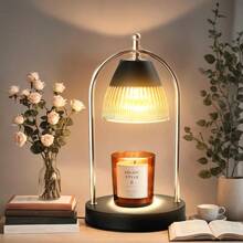 GEEZO Fragrance Candle Warmer Lamp,Electric Candle Warmer With Timer & Dimmer,Mom Christmas Birthday Gifts For Women, House Warming Gifts New Home Bedroom Decor - 黑色03 - 查看 1