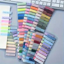 400pcs/200pcs Morandi Color Index Labels, Transparent Sticky Flags, Various Pastel And Vintage Colors, Rectangular Colored Index Cards, Suitable For Office, Study And Gift Wrapping, Organization And Storage