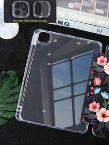 1 Ốp lưng máy tính bảng Acrylic trong suốt gấp ba, in họa tiết hoa, tích hợp khe cắm bút, vỏ sau bằng Acrylic trong suốt cao, chân đế gấp ba có thể điều chỉnh, chế độ ngủ/thức từ tính, tương thích với iPad Mini 6/Mini 7/Air 1/Air 2/9.7/10.2/10.5/Air 4/Air 5/10.9/Pro 11/Thế hệ thứ 10/Air 11-In.(M2)-2024/Pro 11-In.(M4)-2024/IPad Air 11 inch (M3) 2025/IPad (A16) 11 inch thế hệ thứ 11 năm 2025, Thiết kế thanh lịch/tối giản/phong cách nghệ thuật/dễ thương/sáng tạo/cá nhân dành cho nữ - Nhiều màu - Xem 9
