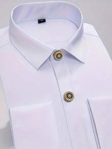 1 件水晶镶嵌圆形纽扣盖扣，韩式衬衫/西装装饰纽扣，适合日常穿着学校