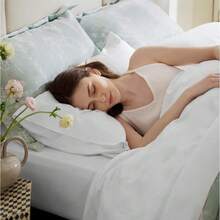 Bedsure Queen Sheet Set, Cooling Sheets For Queen Size Bed Set, Rayon Derived From Bamboo, Breathable & Soft Deep Pocket Up To 16 Inches, Hotel Luxury Silky Bedding, Bedsheet & Pillowcases, Dark Grey - 02 - 白色 - 查看 4