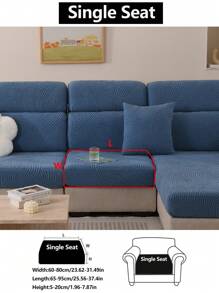 1 pieza Funda elástica para sofá, funda de cojín de tela reforzada con cobertura completa antideslizante, funda universal para sofá de 4 estaciones, decoración de habitación, cubierta protectora apta para mascotas, lavable a máquina, se ajusta a sofás en forma de L y de 1/2/3/4 plazas