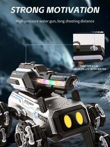 8-Wheel Remote Control Stunt Car With Water Gun, 2.4GHz Dual Remote Control Electric Dog Toy, Flexible Limbs, Intelligent Mechanical Dog, Drifting, 360° Rotation, Climbing, Transformable, Multi-Player Battle, Suitable For Children 6+ Years Old, Stunt Companion Gift For Boys On Christmas/Easter Birthday
