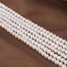 1 cuerda de perlas de agua dulce naturales sueltas, charms espaciadores para hacer collares, pulseras y accesorios de joyería para mujeres y hombres
