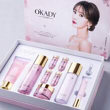 玻尿酸活性肽焕颜七件套补水保湿化妆品套装护肤品套装情人节母亲节礼物 - 彩色 - 查看 7