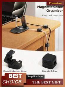10 pièces Support de cordon, organisation et rangement, support de cordon d'alimentation, accessoires de bureau, clips de gestion de câble de bureau, gestion de câble de charge, support de câble de chevet, clips de câble magnétiques, gestion de câble sous le bureau, organisateur de câble, clips de gestion de câble, support de câble de bureau, organisateur de fil de chargeur de téléphone, support de câble, support de câble de bureau, supports de fils, support de câble de table de chevet, support de câble mural de bureau