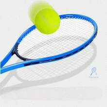 Set de 2 raquetas de tenis multiusos juveniles, de material de hierro, en color azul/rojo/rosa, que incluye 1 bolsa de tenis, adecuado para principiantes, práctica y entrenamiento deportivo al aire libre - regalo festivo - Azul - Ver 7