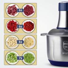 500W Electric Food Processor 5L Stainless Steel Meat Grinder Large Capacity Multifunctional Home Kitchen - Silver - View 9