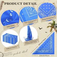 Local Shipping-Handkerchief For Men Women 24pcs Bandanas Bulk 22 X 22 Inch Paisley Bandanas Multi Purpose Outdoor Scarf Headband - 24 pieces - View 3