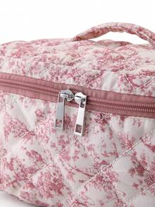 1 件花卉绗缝妈妈尿布包，时尚可爱的旅行收纳包 - 彩色 - 查看 7