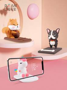 beanlieve Stojak na telefon stacjonarny z uroczymi wzorami zwierząt dostępny w wielu kolorach kompatybilny z 'em, telefonem z Androidem, prezentem urodzinowym, dla rodziny, przyjaciół, uchwytem na telefon, akcesoriami do telefonów - wielobarwność - Zobacz 3