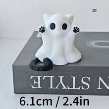 1pc Modern Synthetic 3D Printed Ghost Key Holder - Halloween Ghost Pendant, Powered Without Electricity, Holiday Gift