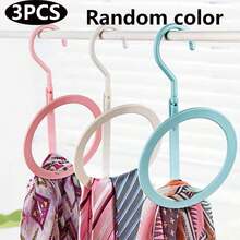 1pc/3pcs Creative No-Nail Scarf Hooks Wall Mounted Multi-Use Coat Hanger Organizer - Multicolor - View 5