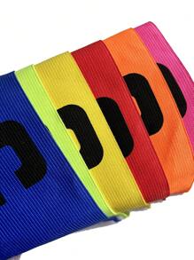 6 piezas brazaletes elásticos de capitán de fútbol con diseño anti-caída