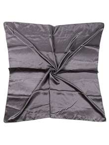 1pc Women Bandana Versatile Satin Large Bandana Scarf, Fashionable, Suitable For Seasons, 90*90cm Neckerchief For Daily Wear - Solid Color - View 13