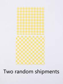 50入組方格三明治包裝紙，烘烤用紙製麵包包裝紙，空氣炸鍋廚房烘烤紙，空氣炸蒸籠紙，空氣炸鍋蓋 - 黃色 - 查看 13