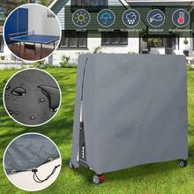 Funda para mesa de ping pong con cremallera, resistente y con bolsa de almacenamiento, tela Oxford 210D (165 x 70 x 185 cm, gris)