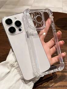 VRNOEI 透明四角防震保护壳适用于 16、15、14、13、12 和 11 Pro Max，以及 12 和 13 Mini，提供镜头保护，兼容 15、14 和 16 Plus 配件。防水防摔防刮 - 無色 - 查看 2