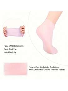 2 paires Ensemble de chaussettes et gants en silicone pour le rajeunissement des mains et des pieds. Gants et couvre-pieds pour favoriser l'absorption des lotions pour le corps