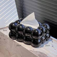 1 Stück Kunststoff Taschentuchbox zur Tischdekoration, modernes Design Wohnzimmer Tisch Dekoration Serviettenspender, süße weiß & schwarze Kunststoff Taschentuchhalter für Zuhause und Hotel