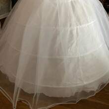 New Hot Sell 4 Hoops Big White Petticoat Super Fluffy Crinoline Slip Underskirt For Wedding Dress Bridal Gown In Stock