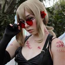 1 Paio di montature di occhiali da uomo vintage rotonde in metallo, adatte per l'estate, la spiaggia, le vacanze, gli ambienti all'aperto, i viaggi e il look scolastico alla moda - Rosso - Visualizzare 5