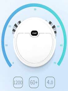 Aspiradora inalámbrica recargable por USB de color blanco, máquina de limpieza mini aspiradora para el hogar, polvo y limpieza, barrido y trapeado automático inteligente para pisos duros