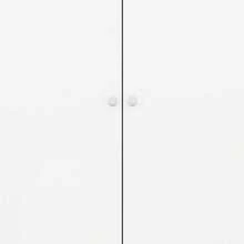 2 Door Wardrobe In White Gloss - White - View 7