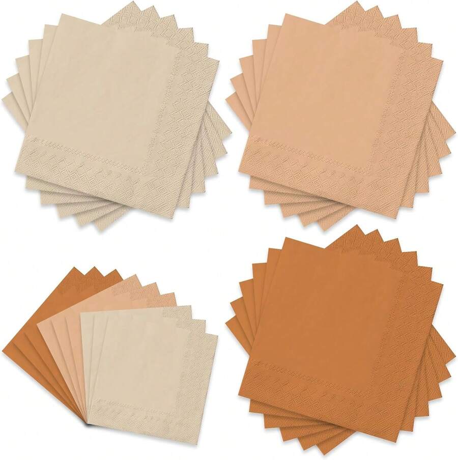 150 Pack Sage Green Napkins 6.5 X 6.5 Inch 3 Colors Paper Napkins Sage Green Dinner Napkins For Wedding Party Celebration Gathering Supplies Table Decorations Summer Birthday Gifts Beach Back To School School Supplies Room Decor - Earth Tone - View 1