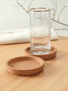 1pc/5pcs/6pcs Round Japanese Soft Cork Cup Mat Coaster Heat Insulation Mat Raised Creative Tea Cup Saucer Coffee Pad, Retro Round Small Tea Cup Pad, Bohemian Style Decor Mat For Restaurant