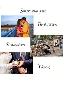 1pc Customized Engraved Anniversary Keyed Padlock Gift - Brass Romantic Love Lock With 3 Keys, Suitable For Weddings, Bridges Or School Lockers, Ideal Gift For Her, Boyfriend, Girlfriend, Family, Friends, Students, Fathers Day, Anniversary, Graduation, Wedding, Business/Work/Office - Multicolor - View 8