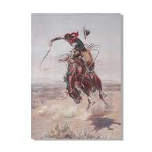 1 pieza Pintura al óleo con retrato de vaquero vintage en lienzo, póster, impresiones rústicas occidentales de caballo, imágenes de pared sombrías para decoración del suroeste, con opción de marco - Multicolor - Ver 12