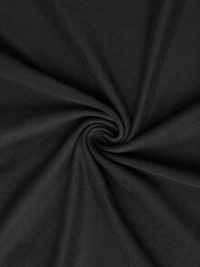 Customized Black Crewneck T-Shirt - Personalized Name & Number Sports Jersey Tee For Basketball/Soccer/Hockey Fans, Training & Casual Wear, Team Building Uniform, Gift For Athletes, Friends Matching Squad Style, Gym & Game Day, Sports Enthusiast Apparel, Custom Player Jersey Look - Black - View 5