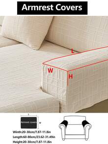 1件装四季通用弹力沙发套，柔软绒面面料，防滑防水，全包覆式沙发垫套，可机洗，宠物友好，适用于L型及1/2/3/4座沙发，250克加厚绒面 - 白色 - 查看 15