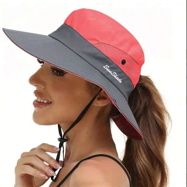 Women Casual Sun Protection Hat, Foldable & Portable, Lightweight & Quick-Drying, Suitable For Outdoor Activities Like Fishing, Hiking, Camping
