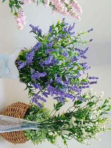 3pcs Artificial Calla Lily Flower Bouquet Potted Plant, Fake Greenery Craft Decor, Faux Plastic Shrub For Wedding, Home, Garden (5 Colors, Mix And Match) - Multicolor - View 8