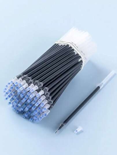 100 Stück Gelschreiber-Nachfüllungen - 0,5 mm Feinspitze, mehrfarbig Rot, Blau, Schwarz - Büro- und Schulbedarf, Gleitschmierend Schulanfang