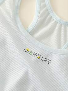 3pcs Girls' Breathable Mesh Vest Crop Tops - Multicolor - View 11