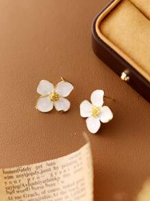 1 Paar europäisch-amerikanisch klassische Blumen elegante Ohrringe, vielseitig und chic koreanischer Stil süße Ohrstecker