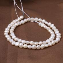 1 cuerda de perlas de agua dulce naturales sueltas, charms espaciadores para hacer collares, pulseras y accesorios de joyería para mujeres y hombres