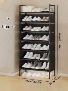 1pc Easy Assembling Dust-Proof Shoe Rack, Storage Rack, Space-Saving, Sturdy, Fashionable, Easy Disassembly, Portable, Suitable For Living Room, Bedroom, Entryway, Office, Home, Multi-Tier Storage, Holiday Gift, Christmas Gift, Children's Gift