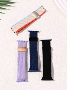 1 pieza de correa de reloj compatible con Series 10/9/8/7/6, de bucle elástico con hebilla magnética trenzada de nailon