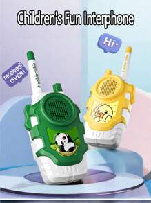 1 par de nuevos walkies talkies para niños, fáciles de operar y usar rápidamente por los niños, juguetes interactivos familiares, juguetes de conversación a larga distancia, regalos de cumpleaños, walkies talkies con diseño de animales, regalos navideños