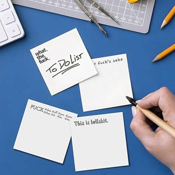 4pcs Funny Sticky Note | Funny Gift, Minimalist Memo Pad Note Paper For Journaling