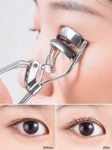 2pcs Set Portable Makeup Novice Eyelash Curler & Long-Lasting Eyelash Curler Tool Kit - Natural Universal Eyelash Curler